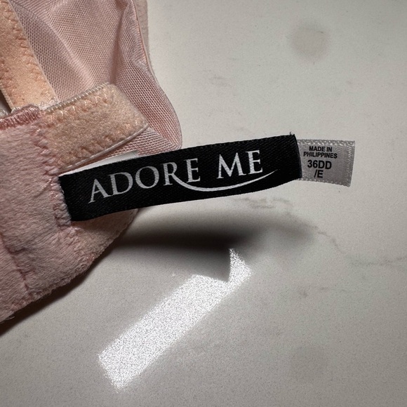 Adore Me Pink Silky Ruched Bra - Picture 4 of 5